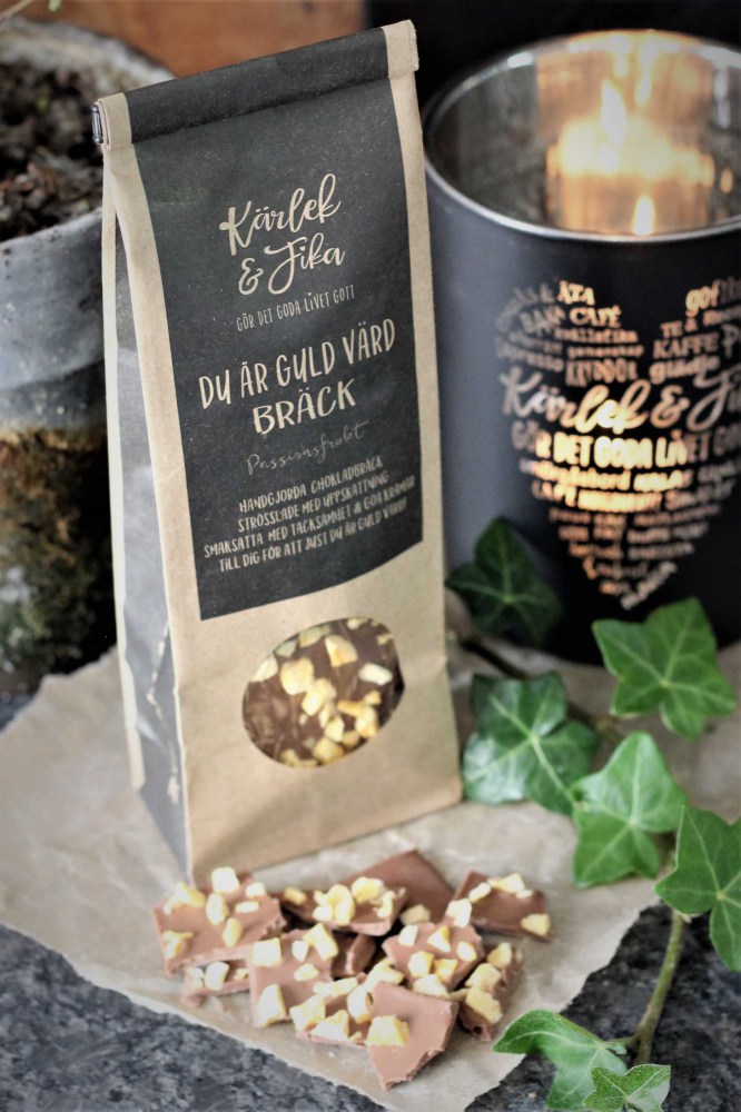 Chokladbräck Du är guld värd - Majas lyktor/Barncancerfonden